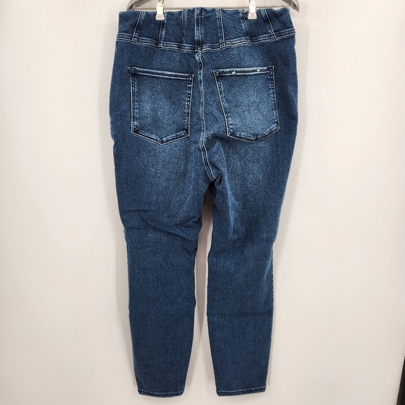 Good American High Rise Skinny Jeans Mega Compression Womens Size 18 Dark Wash - Picture 6 of 8